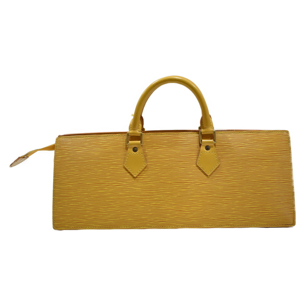 Louis Vuitton Leather Sac Handbag Horizontal Bag Triangle Epi Yellow